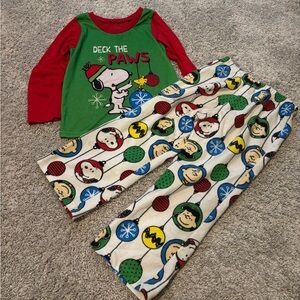 Festive Snoopy Pajama Set